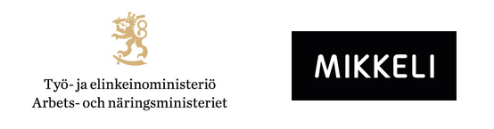 Työ- ja elinkeinoministeriön ja Mikkelin kaupungin logot. 