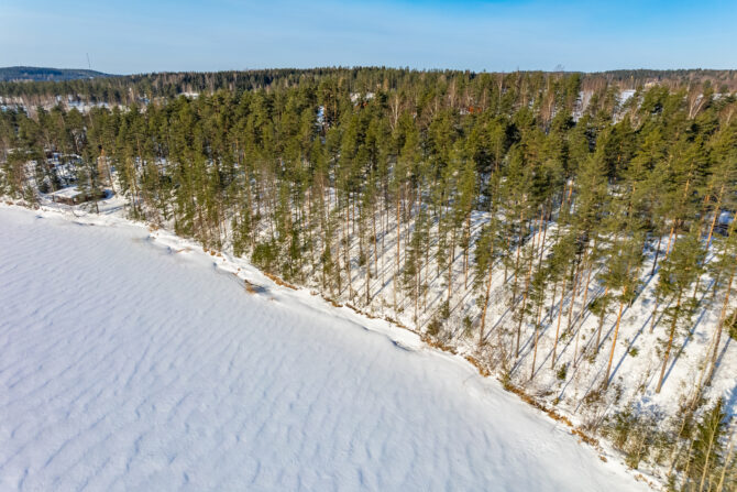 Rantamaisema talvella.