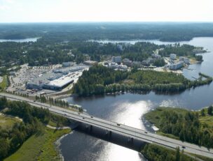 Mikkelin kaupunki ilmasta kuvattuna.