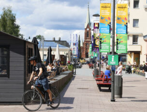 Kävelykatu kesällä.