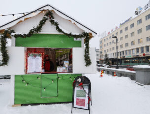 Kulttuurijoulukaupan koju.
