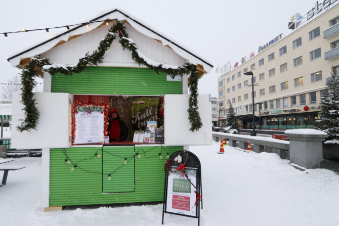 Kulttuurijoulukaupan koju.