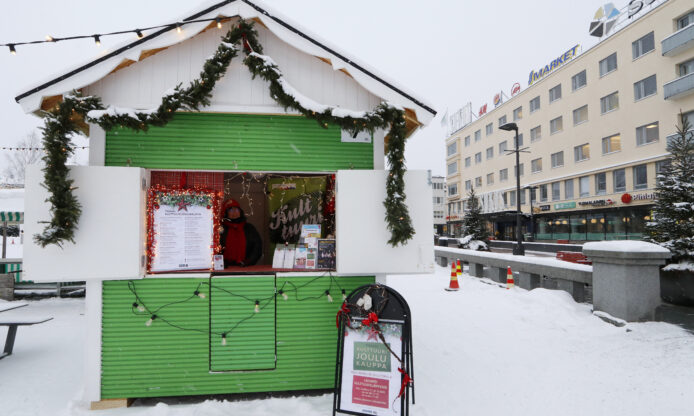 Kulttuurijoulukaupan koju.