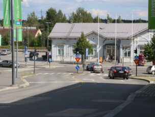 Näkymä Mikkelin rautatieasemalle.