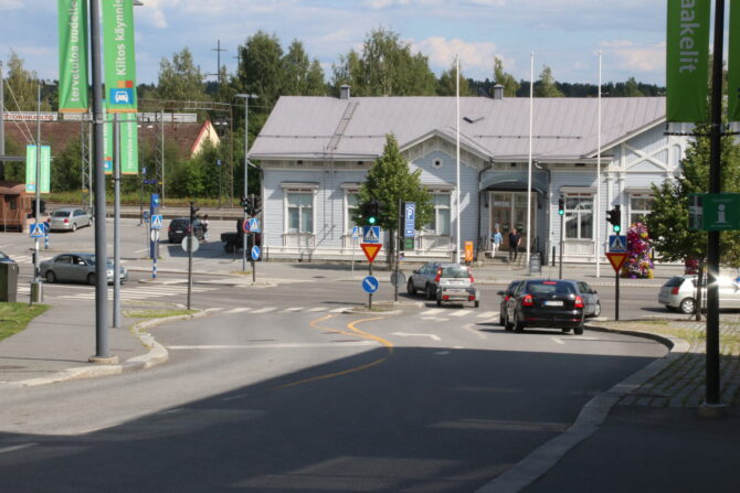 Näkymä Mikkelin rautatieasemalle.