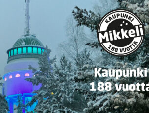 Talvinen kuva Naisvuoren näkötornista.