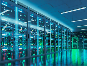 Kuvituskuva datakeskuksesta.
