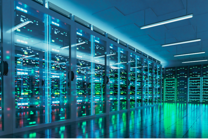 Kuvituskuva datakeskuksesta.