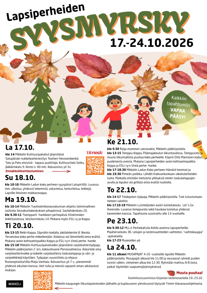 Syysmyrskyn ohjelma. 